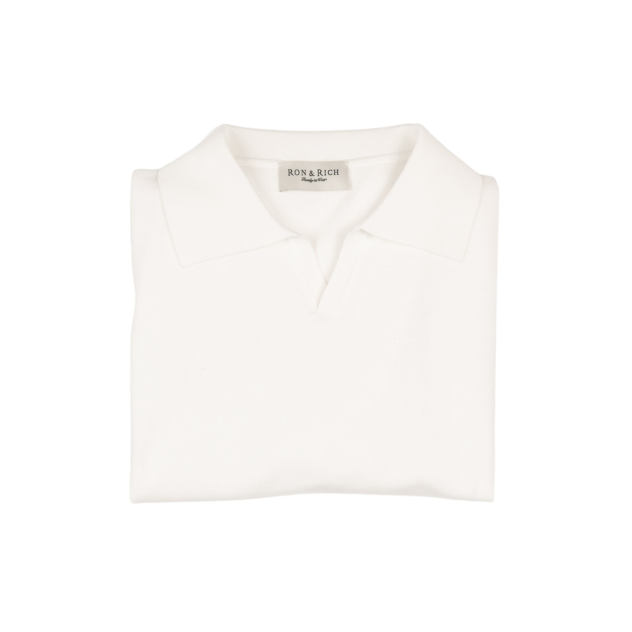 Knit Polo Tee - White