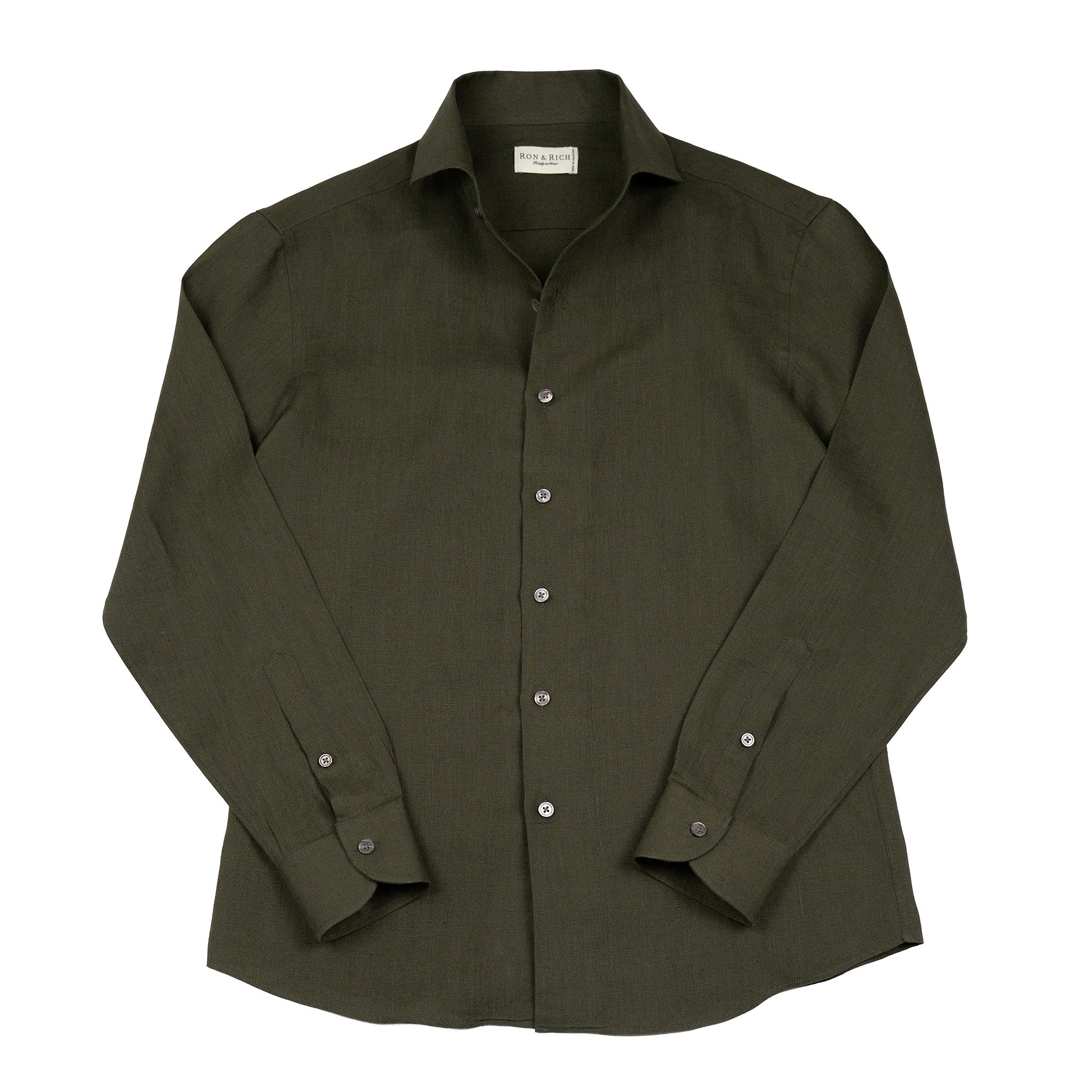 The Weekend Linen Shirt - Forest Green
