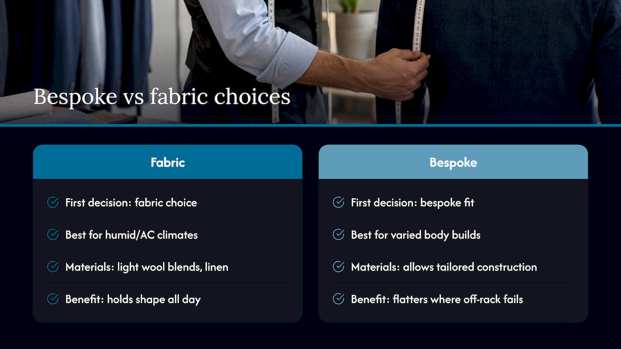 Expert perspective from Ron: bespoke considerations and tailoring trade-offs, overview diagram