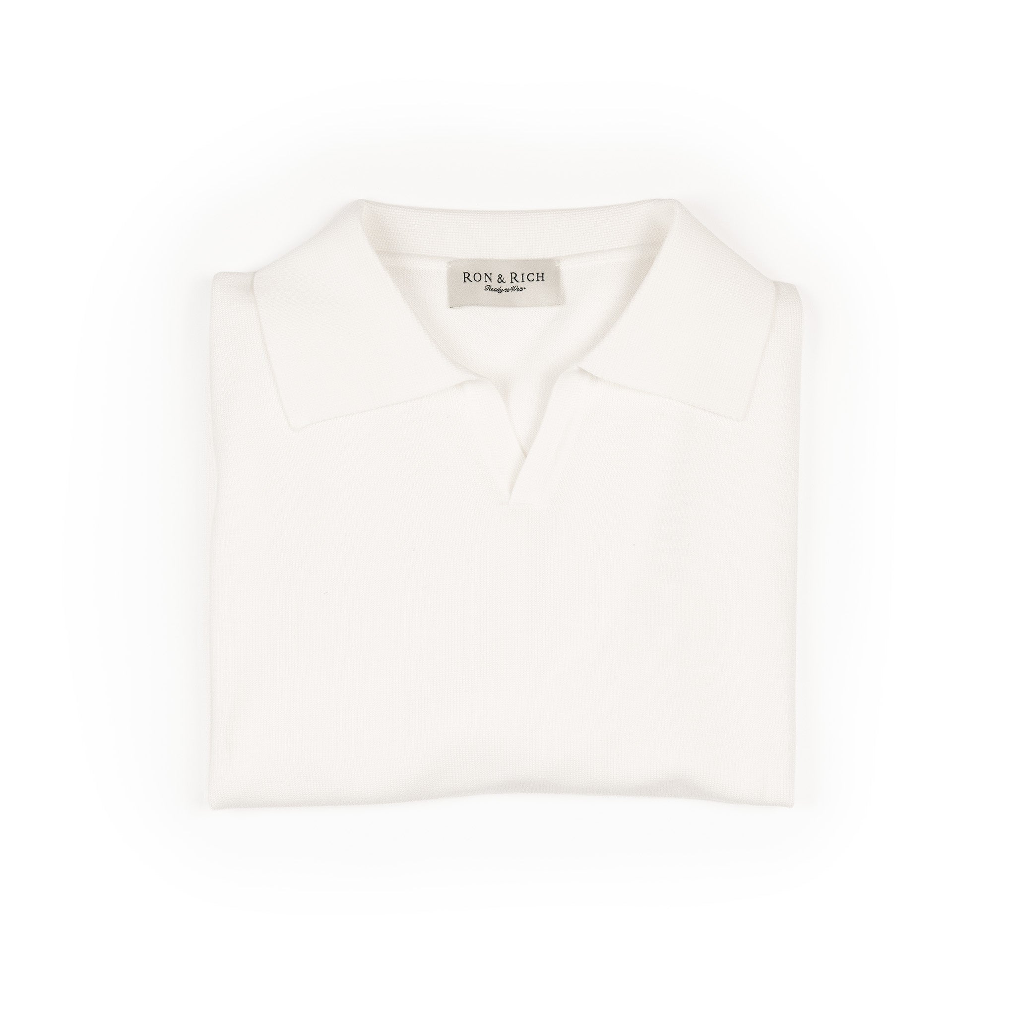 Knit Polo Tee - White