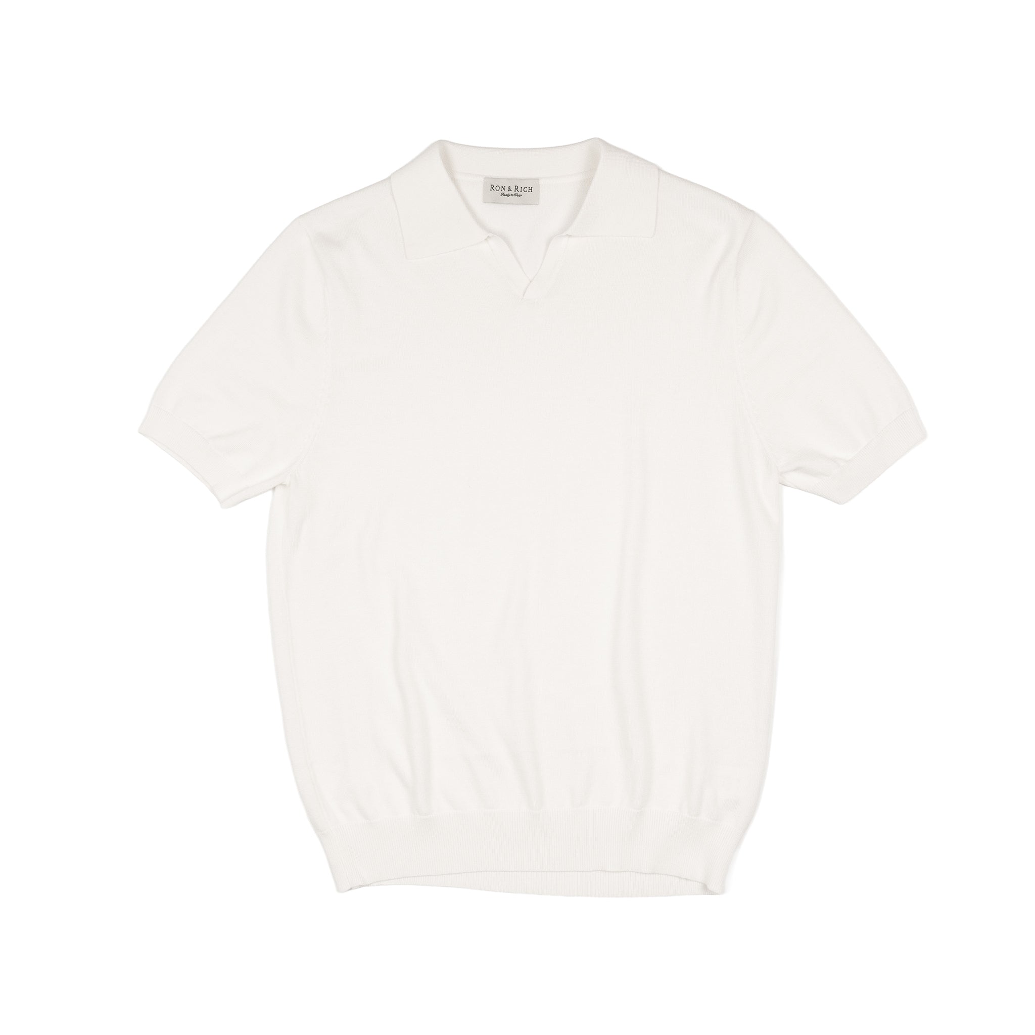 Knit Polo Tee - White
