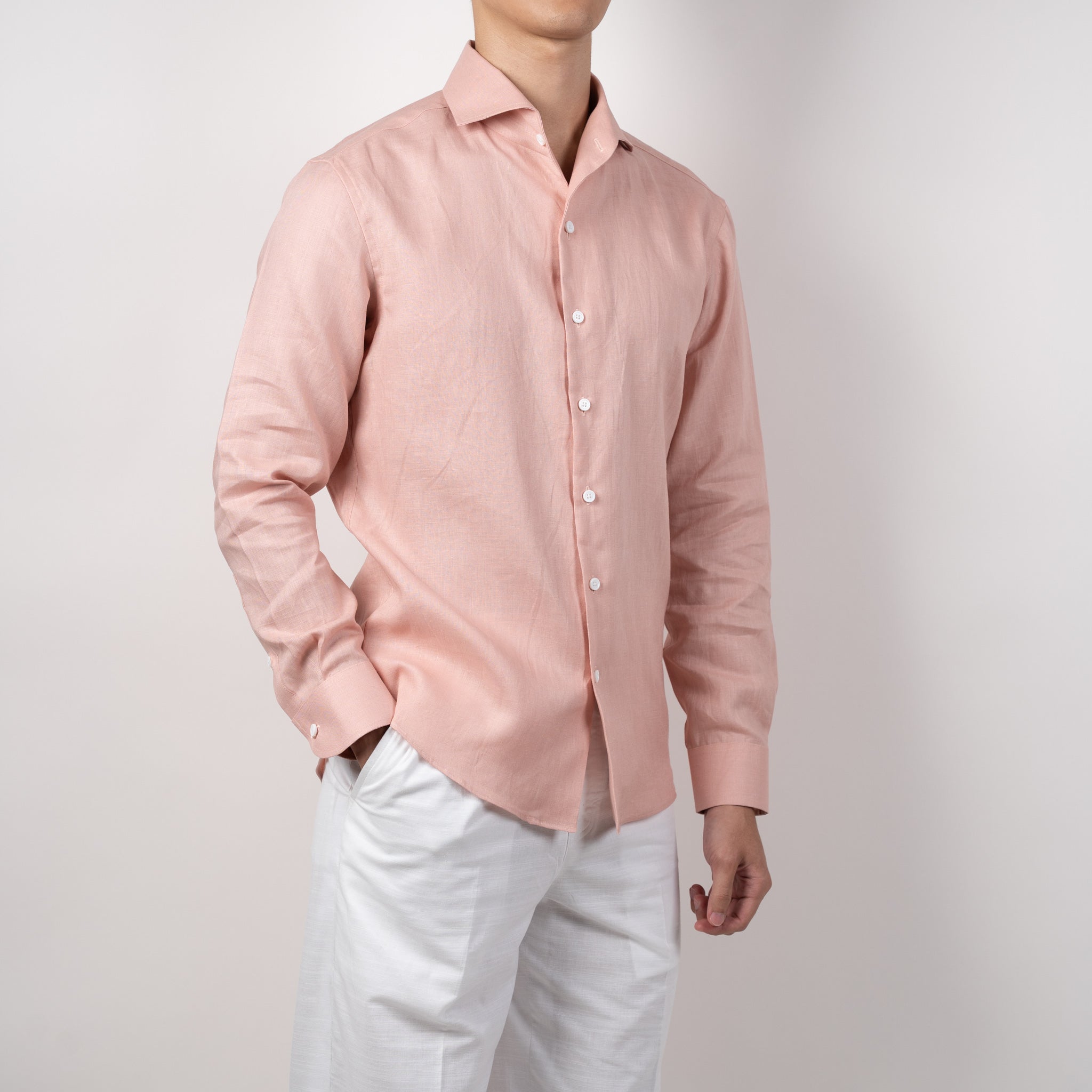 The Weekend Linen Shirt - Blush