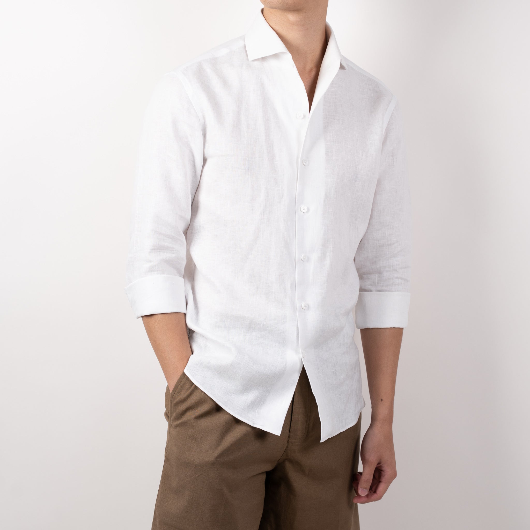 The Weekend Linen Shirt - White